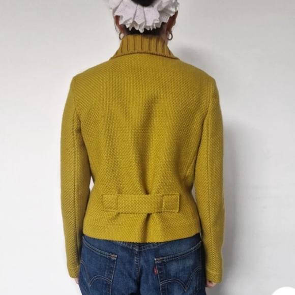 Philosophy Di Alberta Ferretti Vintage Wool Retro Mod Mustard Jacket Skirt Suit - Picture 6 of 16